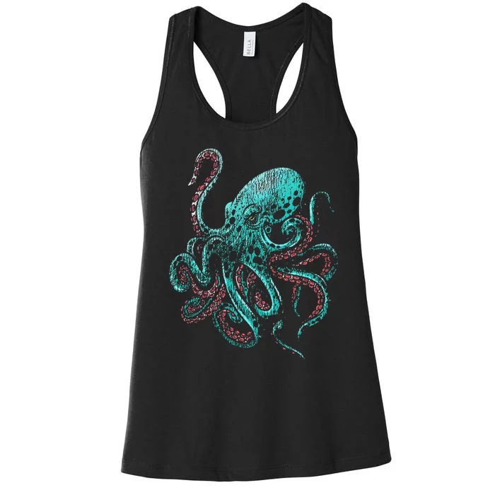 Funny Kraken Octopus Gift Women's Racerback Tank