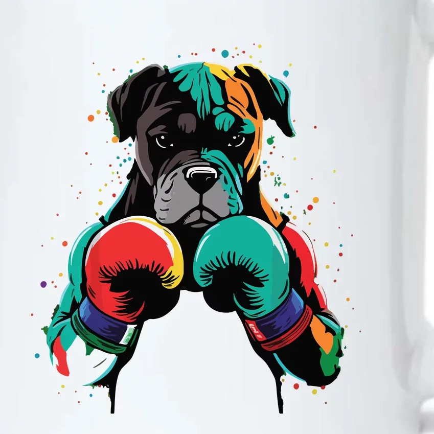 Funny Kickboxing Or Boxing Boxer Dog Black Color Changing Mug