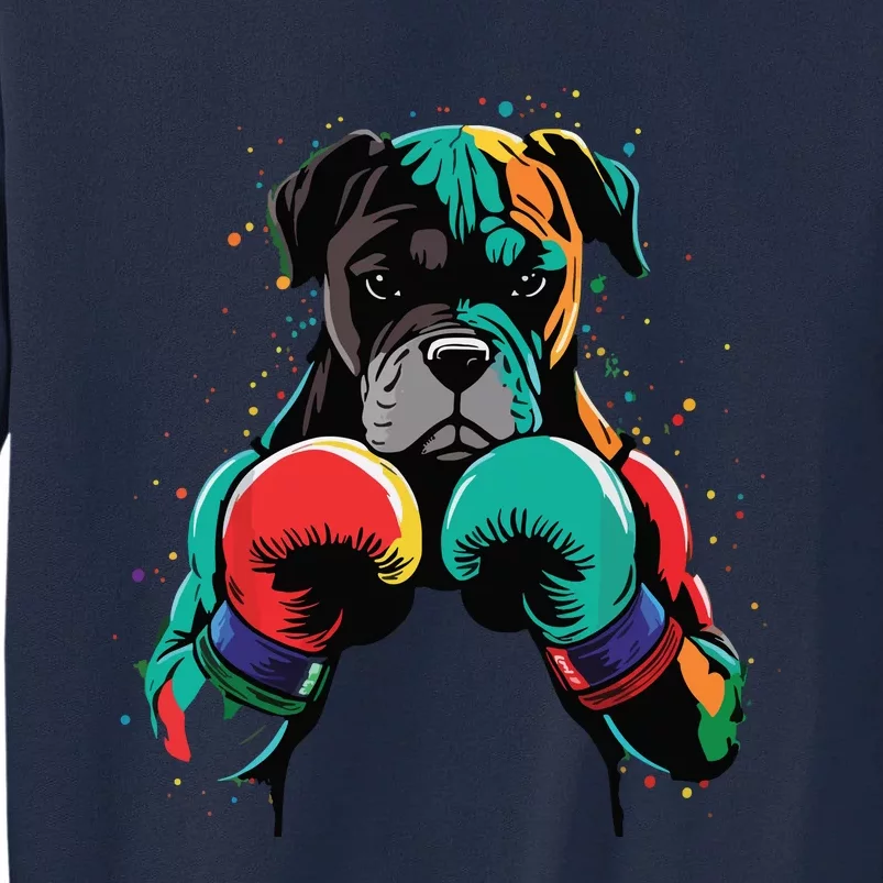 Funny Kickboxing Or Boxing Boxer Dog Tall Sweatshirt