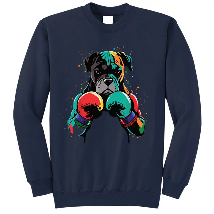 Funny Kickboxing Or Boxing Boxer Dog Tall Sweatshirt