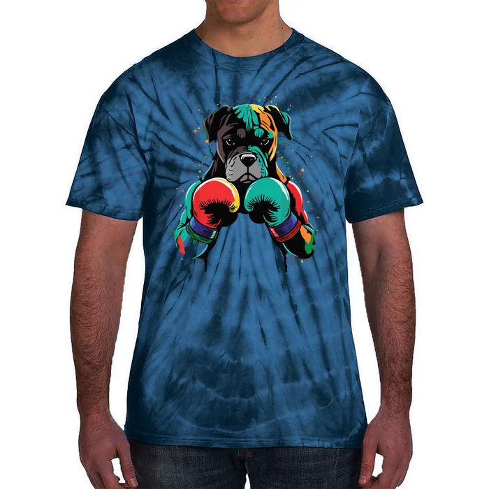 Funny Kickboxing Or Boxing Boxer Dog Tie-Dye T-Shirt