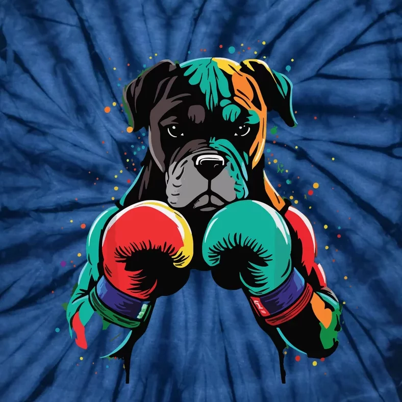 Funny Kickboxing Or Boxing Boxer Dog Tie-Dye T-Shirt