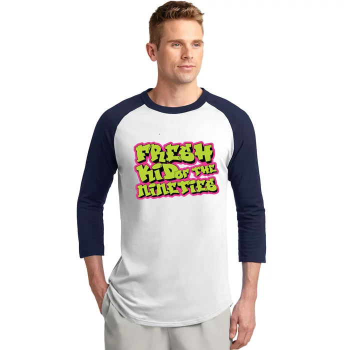 Fresh Kid_ Of The Nineties 90s Nostalgia Baseball Sleeve Shirt