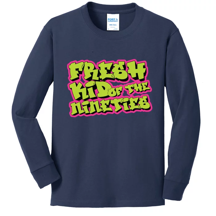 Fresh Kid_ Of The Nineties 90s Nostalgia Kids Long Sleeve Shirt