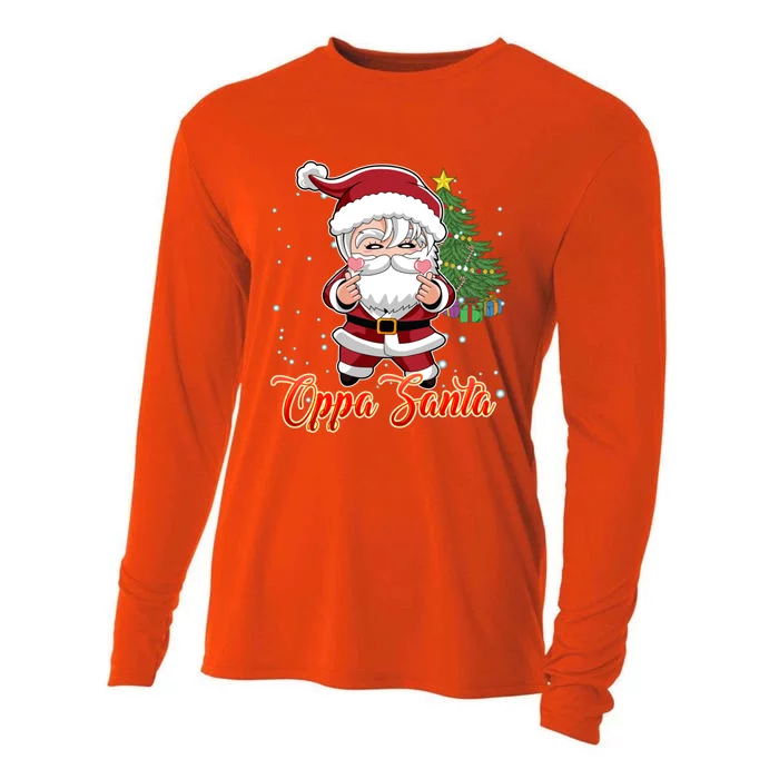 Funny K Pop Christmas K Pop Santa Gift Cooling Performance Long Sleeve Crew