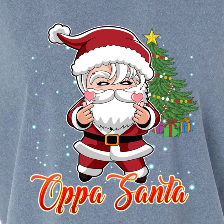 Funny K Pop Christmas K Pop Santa Gift Garment-Dyed Women's Muscle Tee