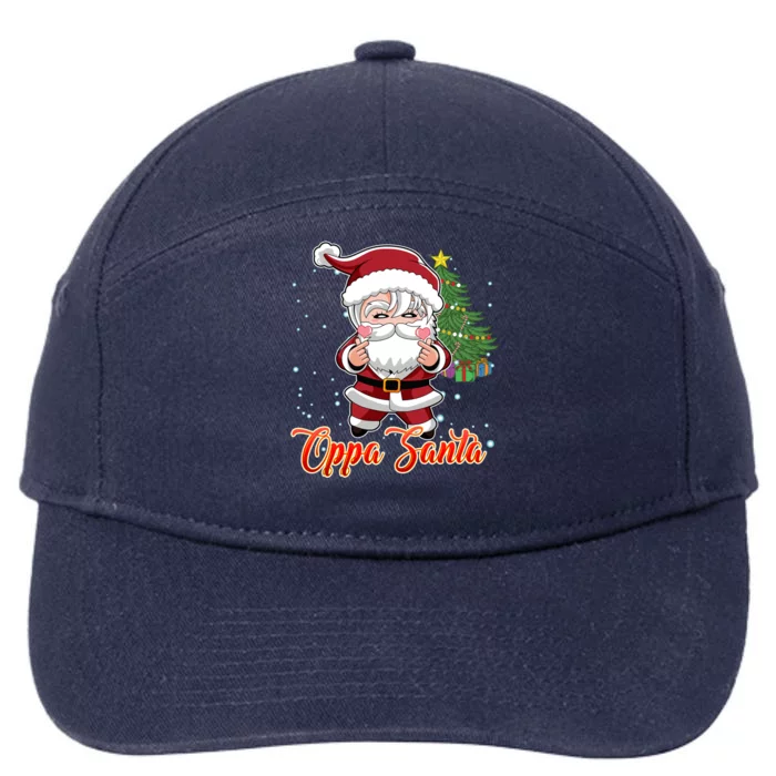 Funny K Pop Christmas K Pop Santa Gift 7-Panel Snapback Hat