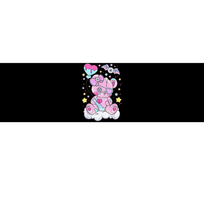 Funny Kawaii Pastel Goth Cute Creepy Bear Bumper Sticker