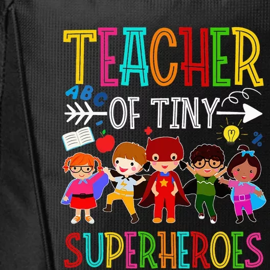 funny Kindergarten Prek Teacher of Tiny Superheroes City Backpack