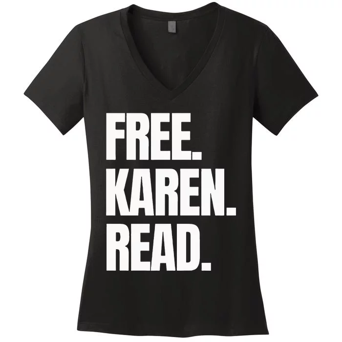 Free Karen Read On Pink 2024 Women's V-Neck T-Shirt