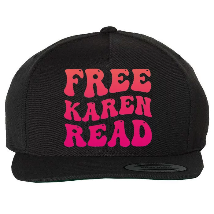 Free Karen Retro Groovy Funny Design Wool Snapback Cap