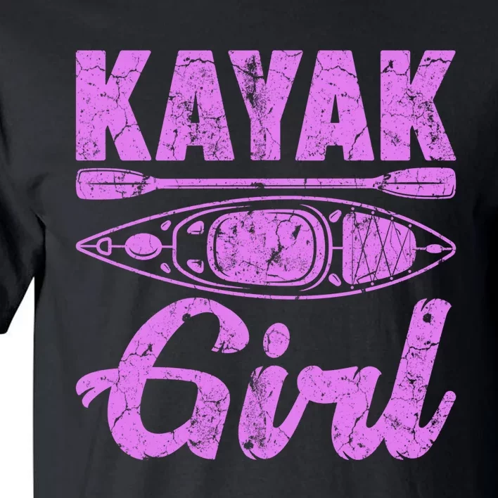 Funny Kayak Retro Distressed Kayaking Kayak Gift Tall T-Shirt