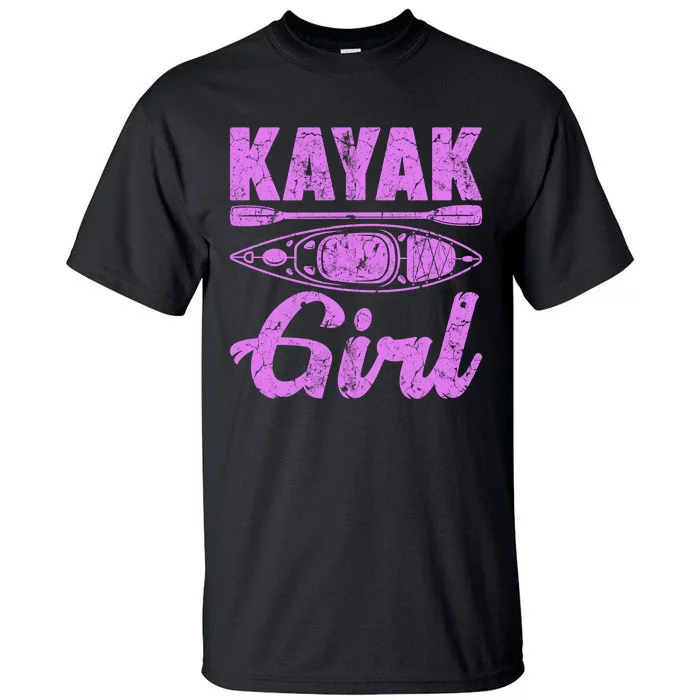 Funny Kayak Retro Distressed Kayaking Kayak Gift Tall T-Shirt