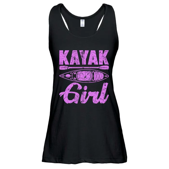 Funny Kayak Retro Distressed Kayaking Kayak Gift Ladies Essential Flowy Tank