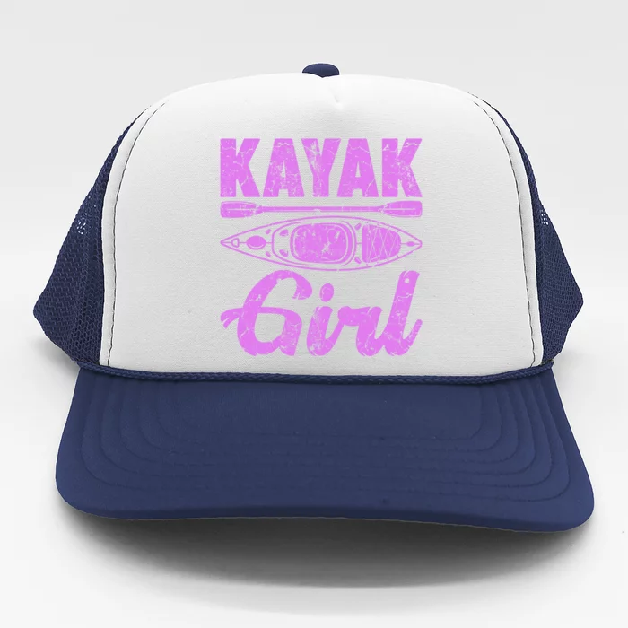 Funny Kayak Retro Distressed Kayaking Kayak Gift Trucker Hat