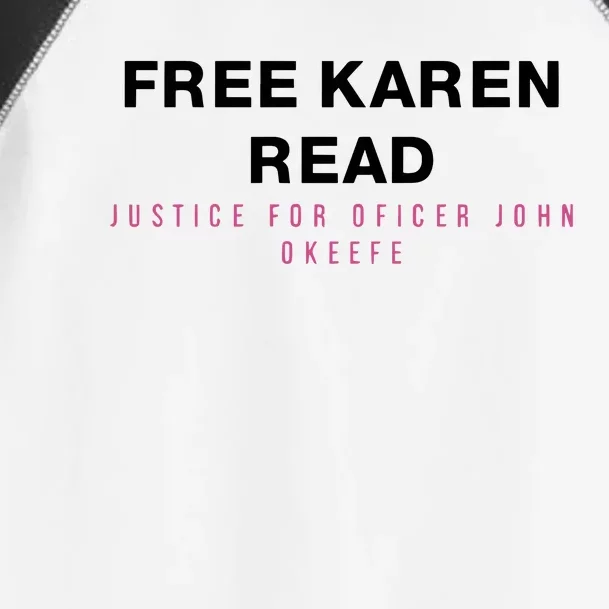 Free Karen Read Justice For Officer John OKeefe Toddler Fine Jersey T-Shirt