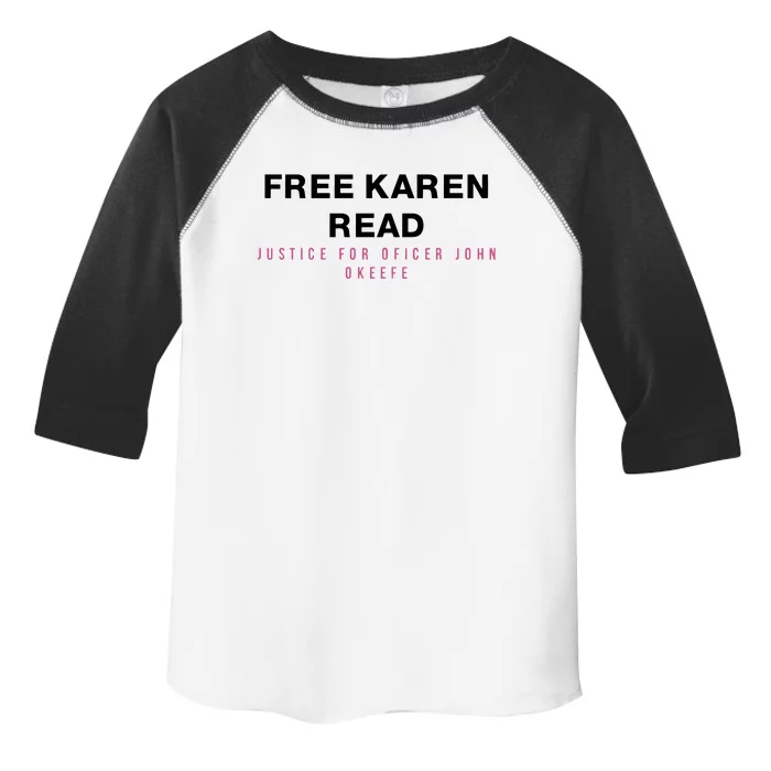 Free Karen Read Justice For Officer John OKeefe Toddler Fine Jersey T-Shirt