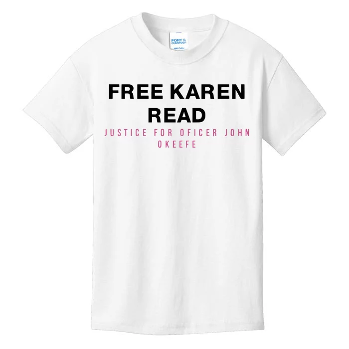 Free Karen Read Justice For Officer John OKeefe Kids T-Shirt