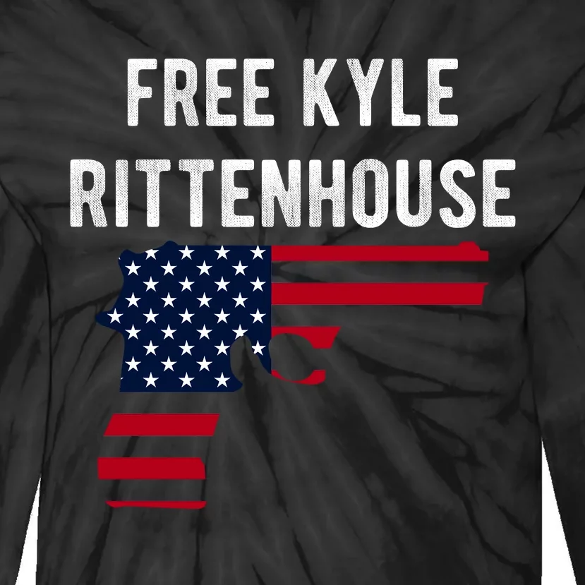 Free Kyle Rittenhouse Tie-Dye Long Sleeve Shirt