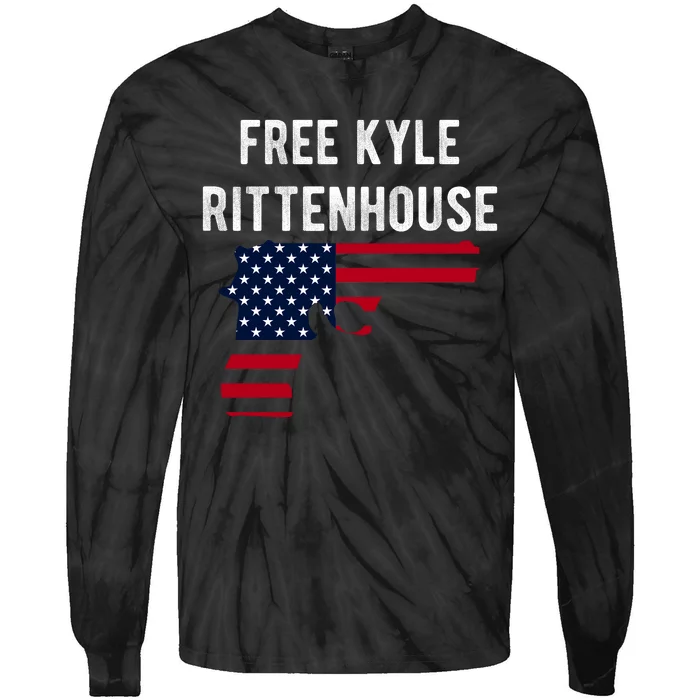 Free Kyle Rittenhouse Tie-Dye Long Sleeve Shirt