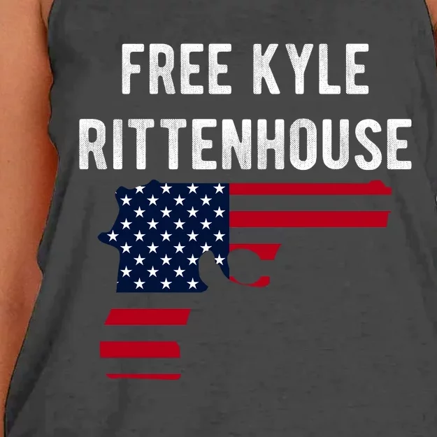 Free Kyle Rittenhouse Women's Knotted Racerback Tank