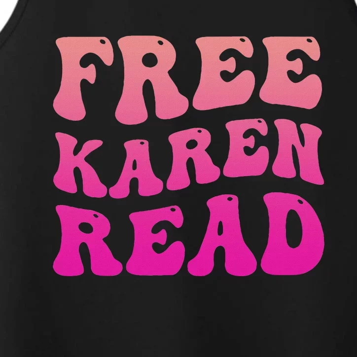 Free Karen Retro Groovy Funny Design Performance Tank