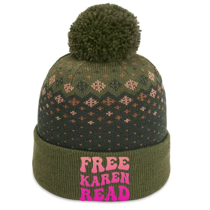 Free Karen Retro Groovy Funny Design The Baniff Cuffed Pom Beanie