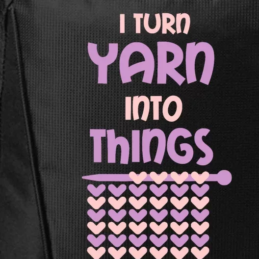 Funny Knitting Retirement Crochet Yarn City Backpack