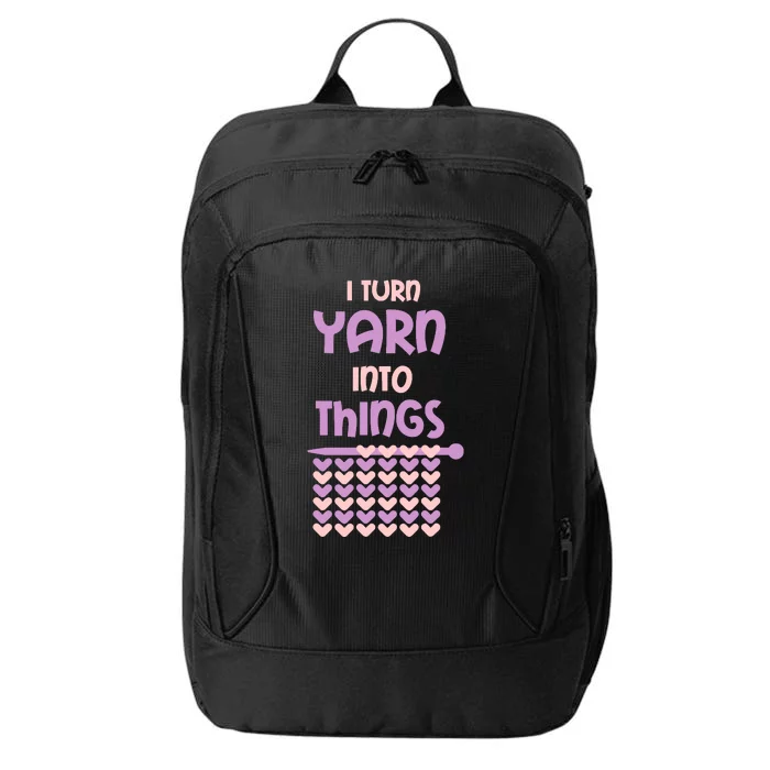 Funny Knitting Retirement Crochet Yarn City Backpack