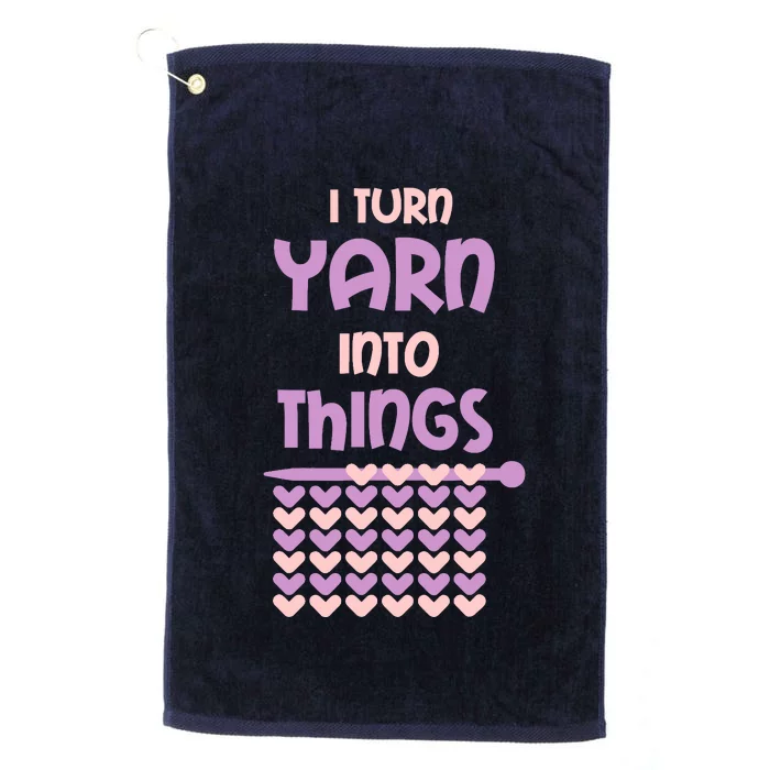 Funny Knitting Retirement Crochet Yarn Platinum Collection Golf Towel