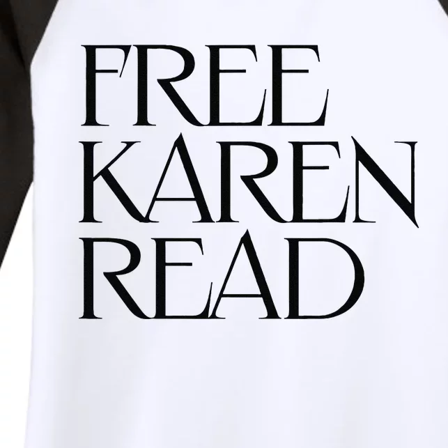 Free Karen Read Women's Tri-Blend 3/4-Sleeve Raglan Shirt