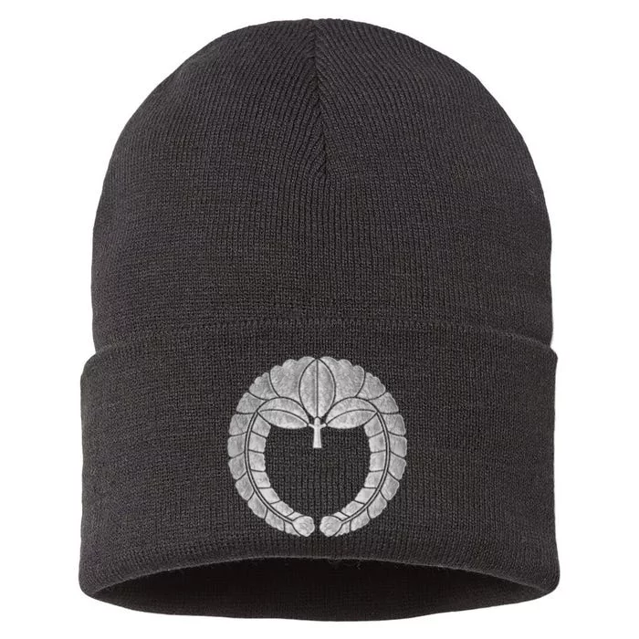 Fujiwara Kamon Sagari Fuji In Silver Foil Sustainable Knit Beanie