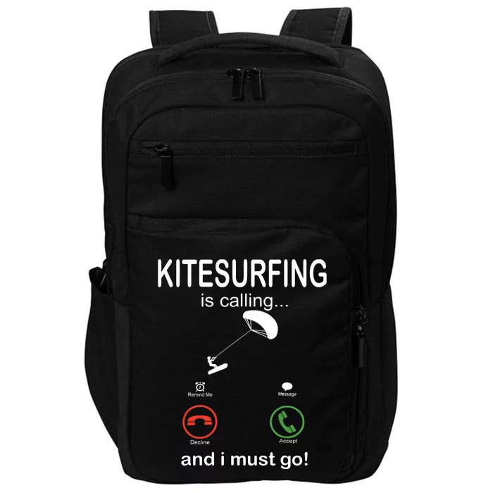 Funny Kitesurfing Shirts Kite Surfer Gift Kiteboarding Kite Impact Tech Backpack