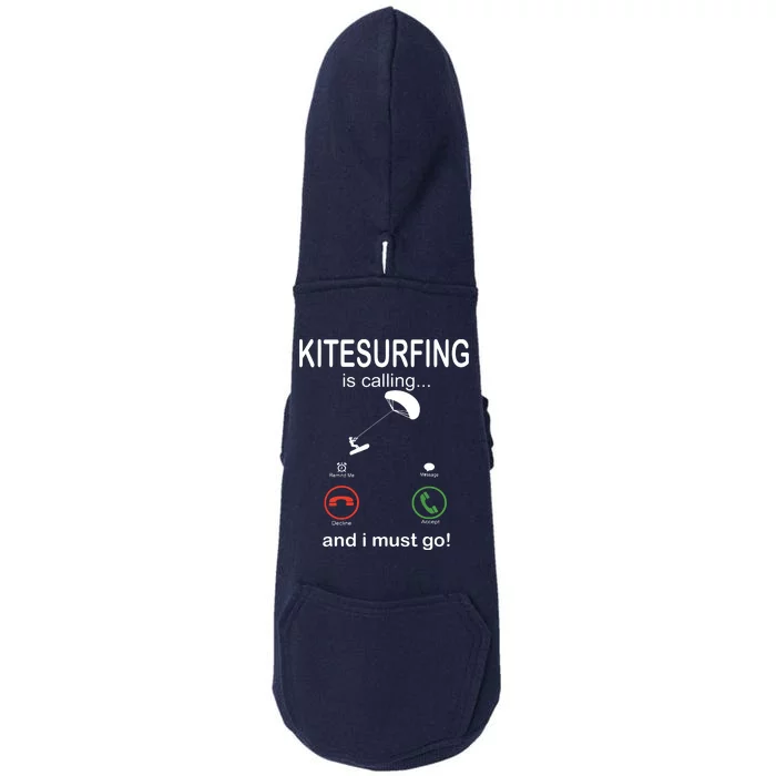 Funny Kitesurfing Shirts Kite Surfer Gift Kiteboarding Kite Doggie 3-End Fleece Hoodie