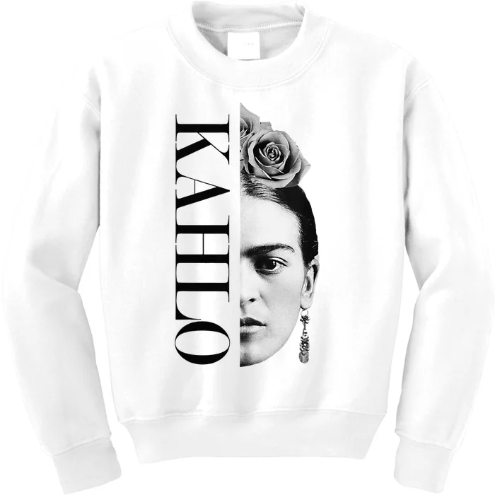 Frida Kahlo Split Portrait Kids Sweatshirt