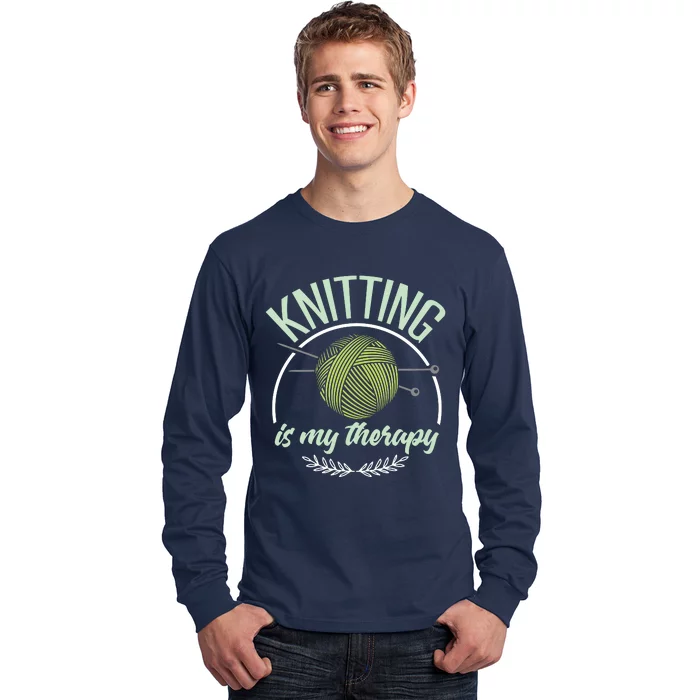 Funny Knitting Shirts Joke Knitter Quote I Love Knitting Long Sleeve Shirt