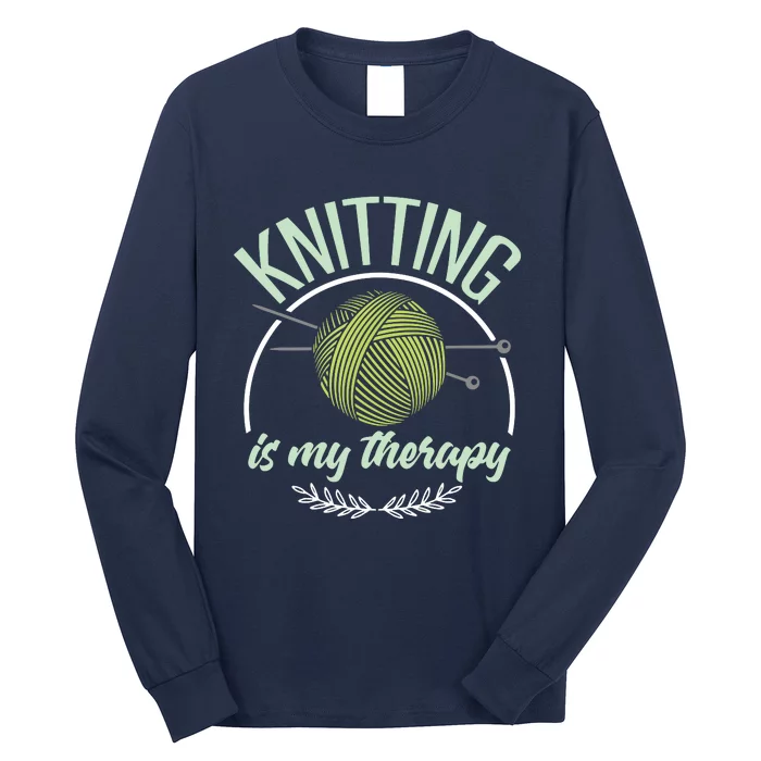 Funny Knitting Shirts Joke Knitter Quote I Love Knitting Long Sleeve Shirt