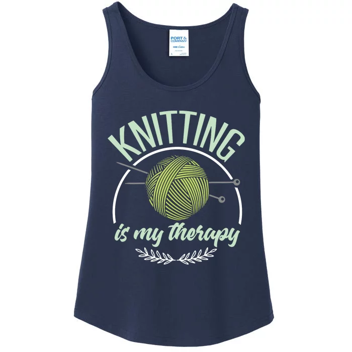 Funny Knitting Shirts Joke Knitter Quote I Love Knitting Ladies Essential Tank