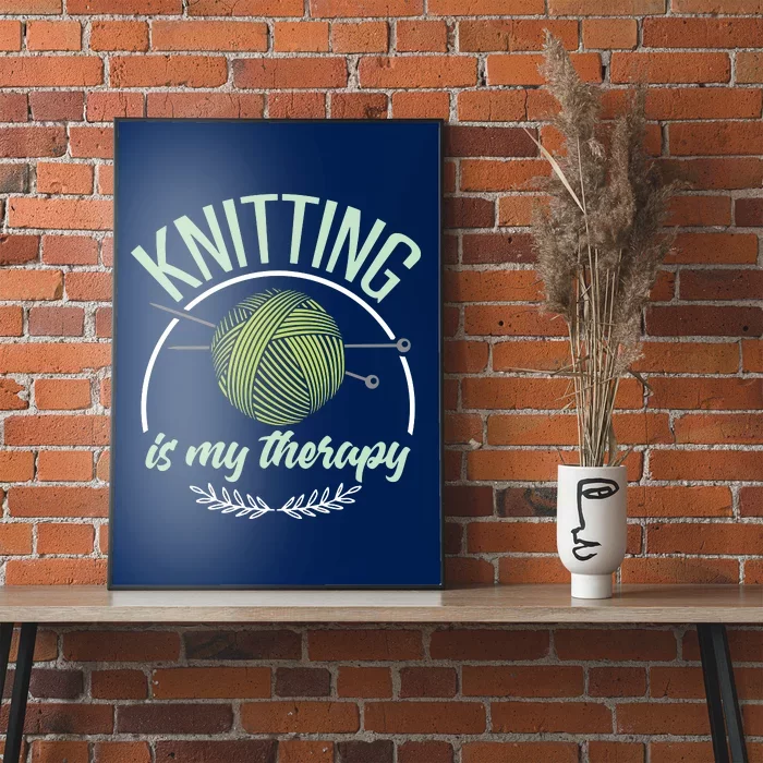 Funny Knitting Shirts Joke Knitter Quote I Love Knitting Poster