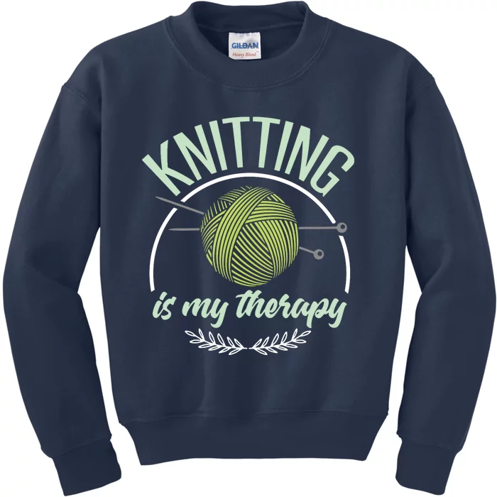 Funny Knitting Shirts Joke Knitter Quote I Love Knitting Kids Sweatshirt