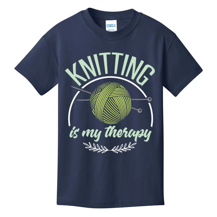 Funny Knitting Shirts Joke Knitter Quote I Love Knitting Kids T-Shirt