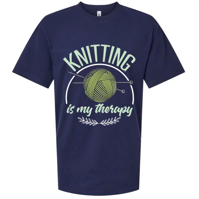 Funny Knitting Shirts Joke Knitter Quote I Love Knitting Sueded Cloud Jersey T-Shirt