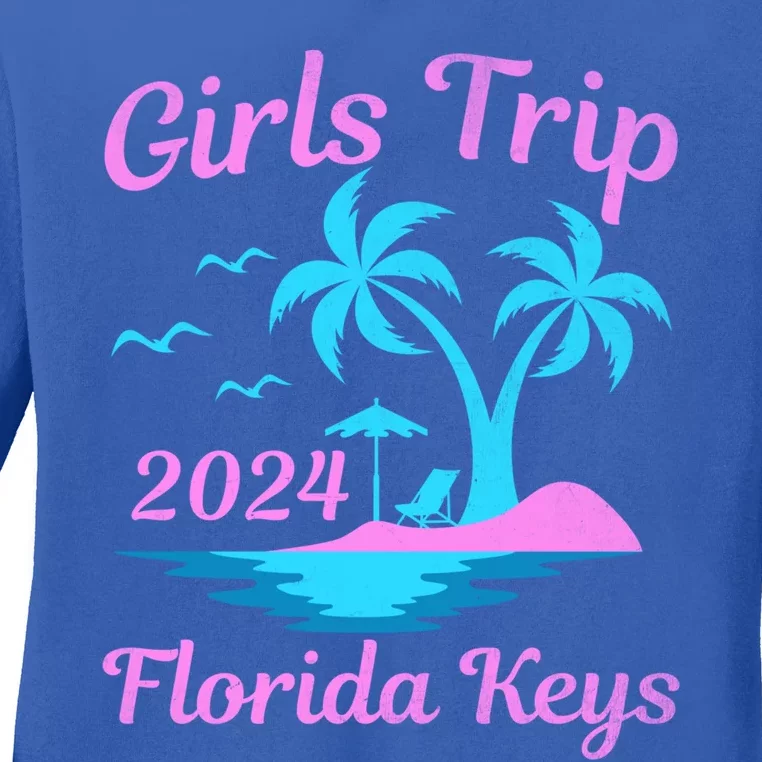 Florida Keys Summer Vacation Beach Trip 2024 Great Gift Ladies Long Sleeve Shirt