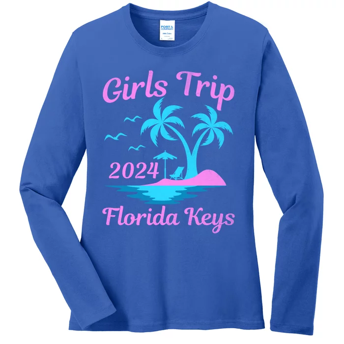 Florida Keys Summer Vacation Beach Trip 2024 Great Gift Ladies Long Sleeve Shirt