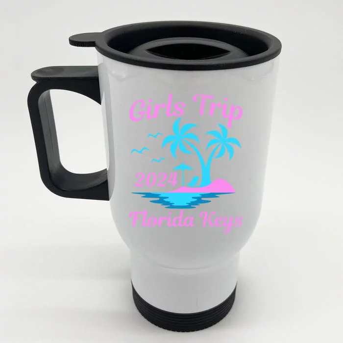 Florida Keys Summer Vacation Beach Trip 2024 Great Gift Front & Back Stainless Steel Travel Mug