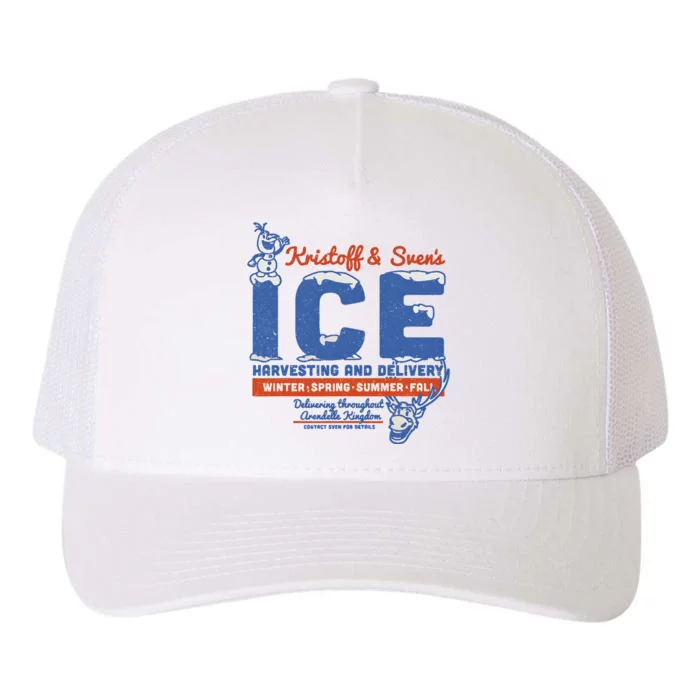 Frozen Kristoff Svens Ice Harvesting And Delivery Yupoong Adult 5-Panel Trucker Hat