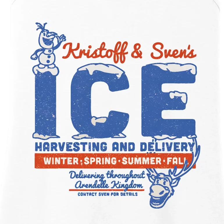 Frozen Kristoff Svens Ice Harvesting And Delivery Ladies Essential Tank