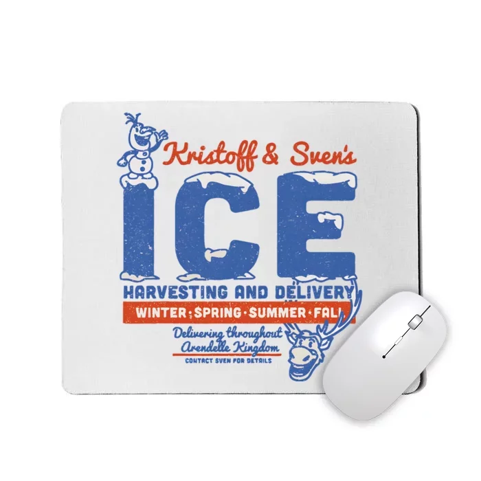 Frozen Kristoff Svens Ice Harvesting And Delivery Mousepad