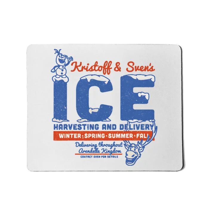 Frozen Kristoff Svens Ice Harvesting And Delivery Mousepad