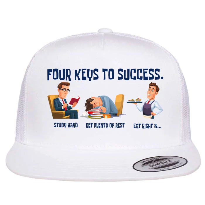 Four Keys To Success 4 Keys To Success Flat Bill Trucker Hat